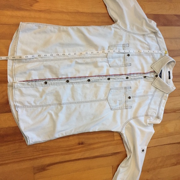 Mavi Faded Blue Roll Sleeves Button Down - Picture 3 of 13